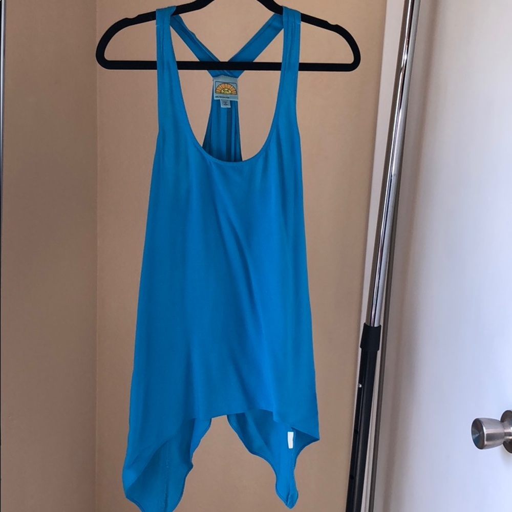 EUC C&C Racerback high/low tank - Blue - Sz XS